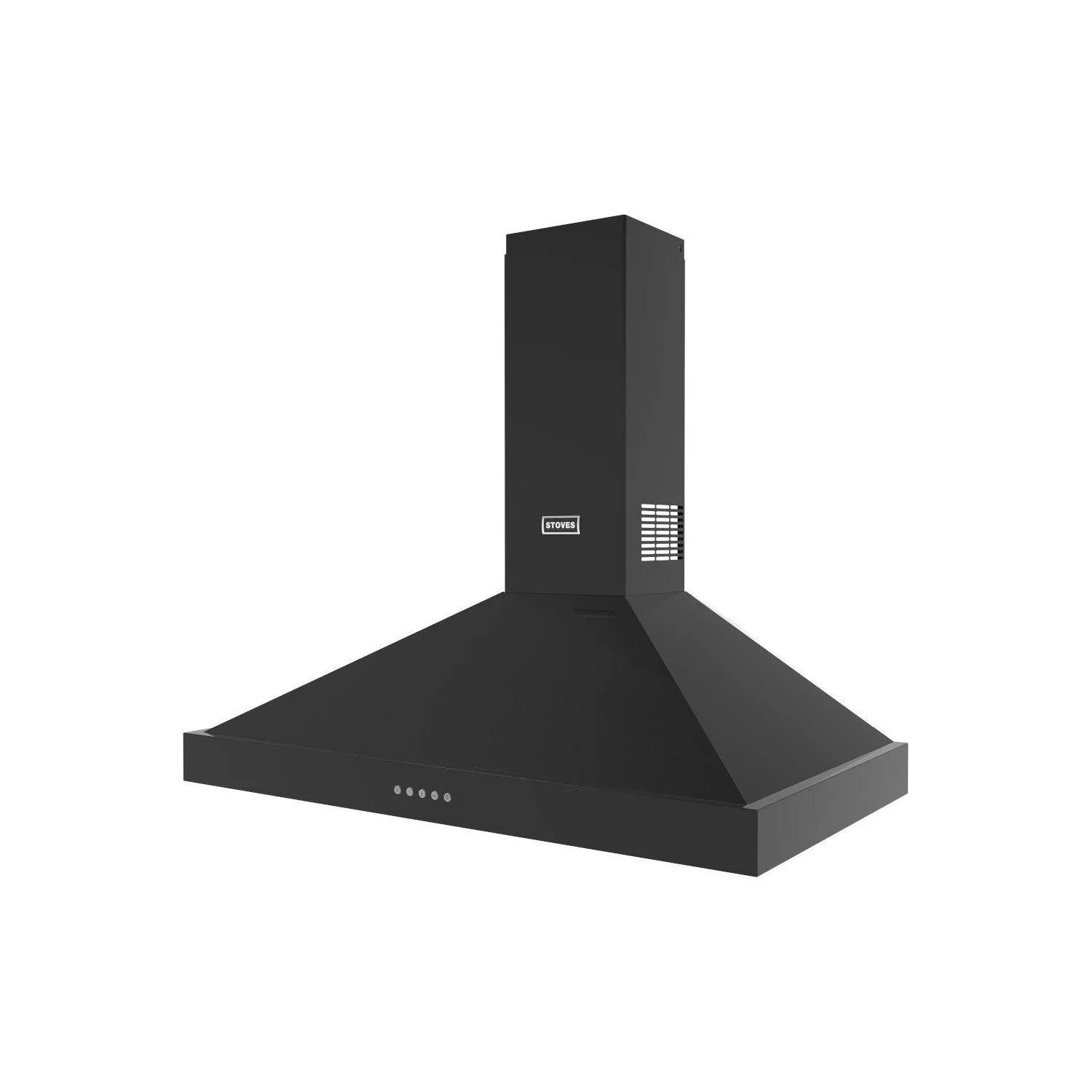 Stoves 100PYR  444411652 - Black Chimney Cooker Hood - 760m3/h Max Extraction - A+ Energy
