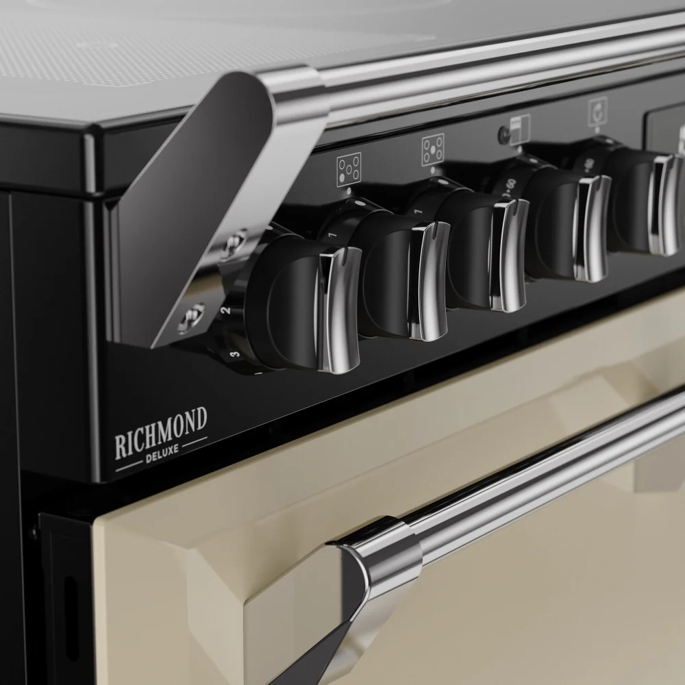 Stoves DX RCA RICH 90Ei RTY 444411870 - Cream Range Cooker - 90cm - 5 Zone Induction - 174L Capacity - A Energy - Image 4
