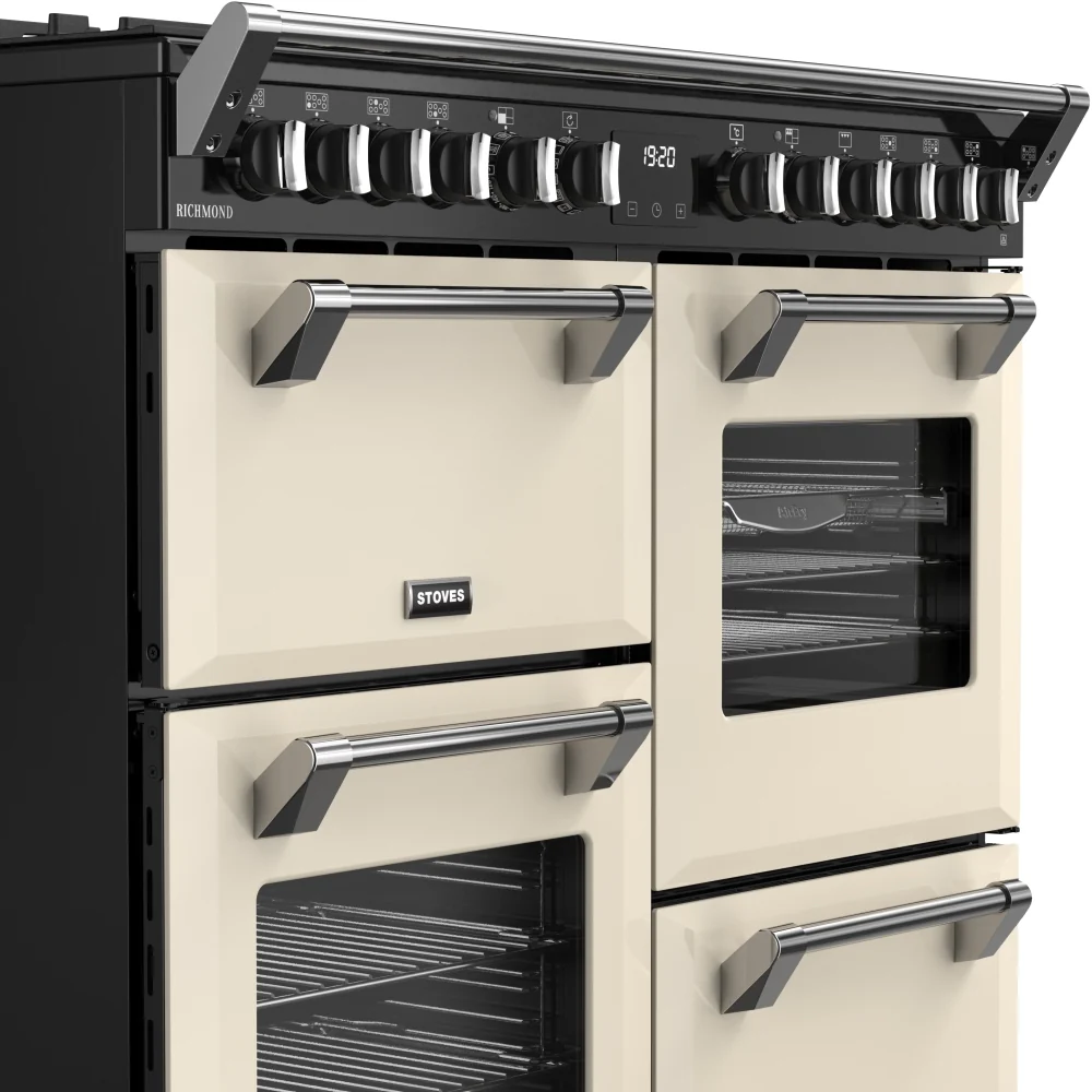 Stoves RCA RICH 100DF CRM 444411857 - Cream Range Cooker - 196L Capacity - Quad Oven - 7 Burner - A Energy - Image 5