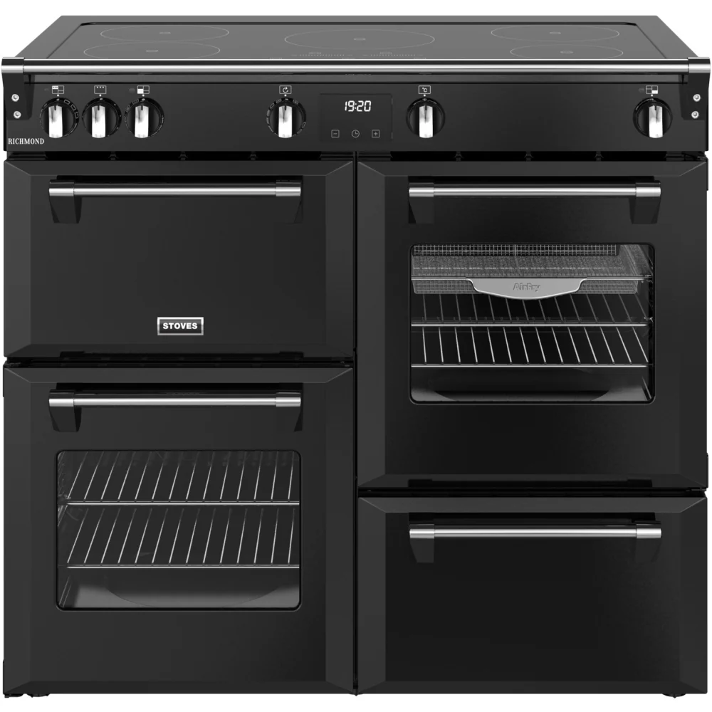 Stoves RCA RICH 100Ei TCH BL 444411859 - Black 100cm Induction Range Cooker - 196L Capacity - A Energy Rating
