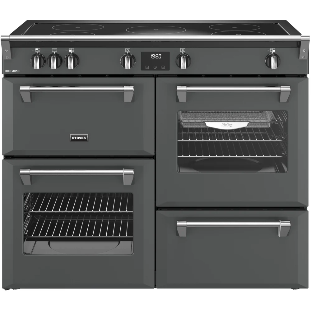 Stoves RCA RICH 110Ei TCH AN 444411864 - Grey 196L Range Cooker - Quad Oven, Induction Hob, A Rated