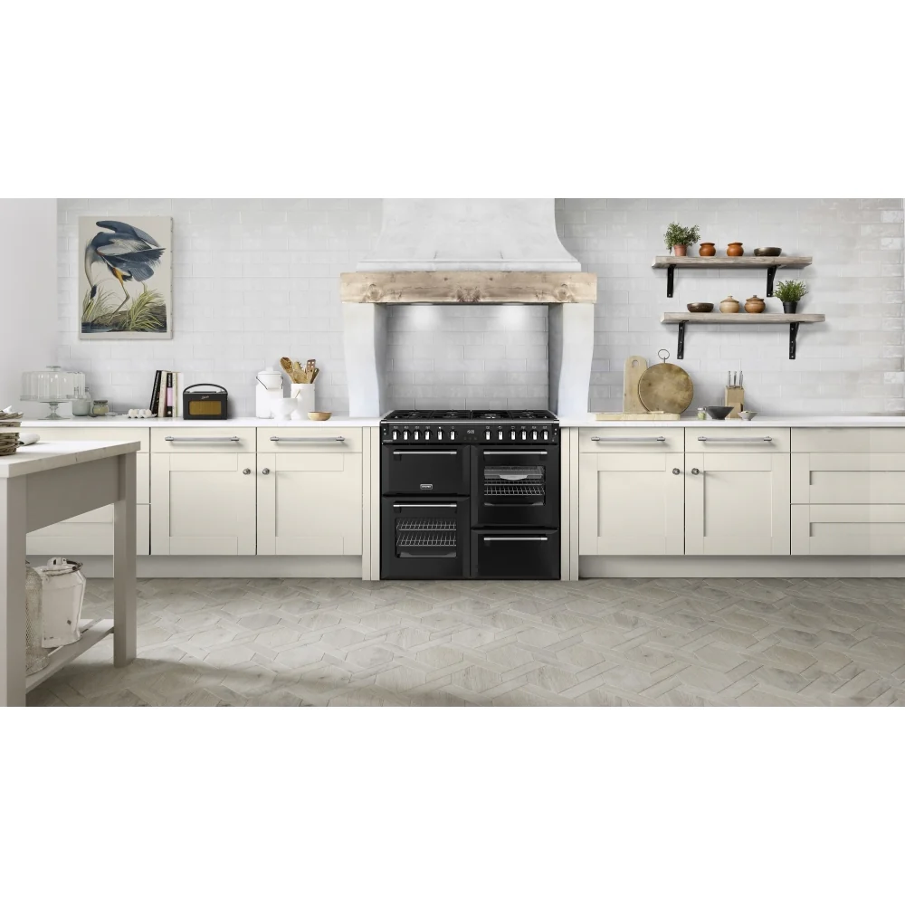 Stoves ST RCA RICH 100DF BLK 444411856 - Black 100cm Dual Fuel Range Cooker - 196L Capacity - A Energy Rating - Image 2