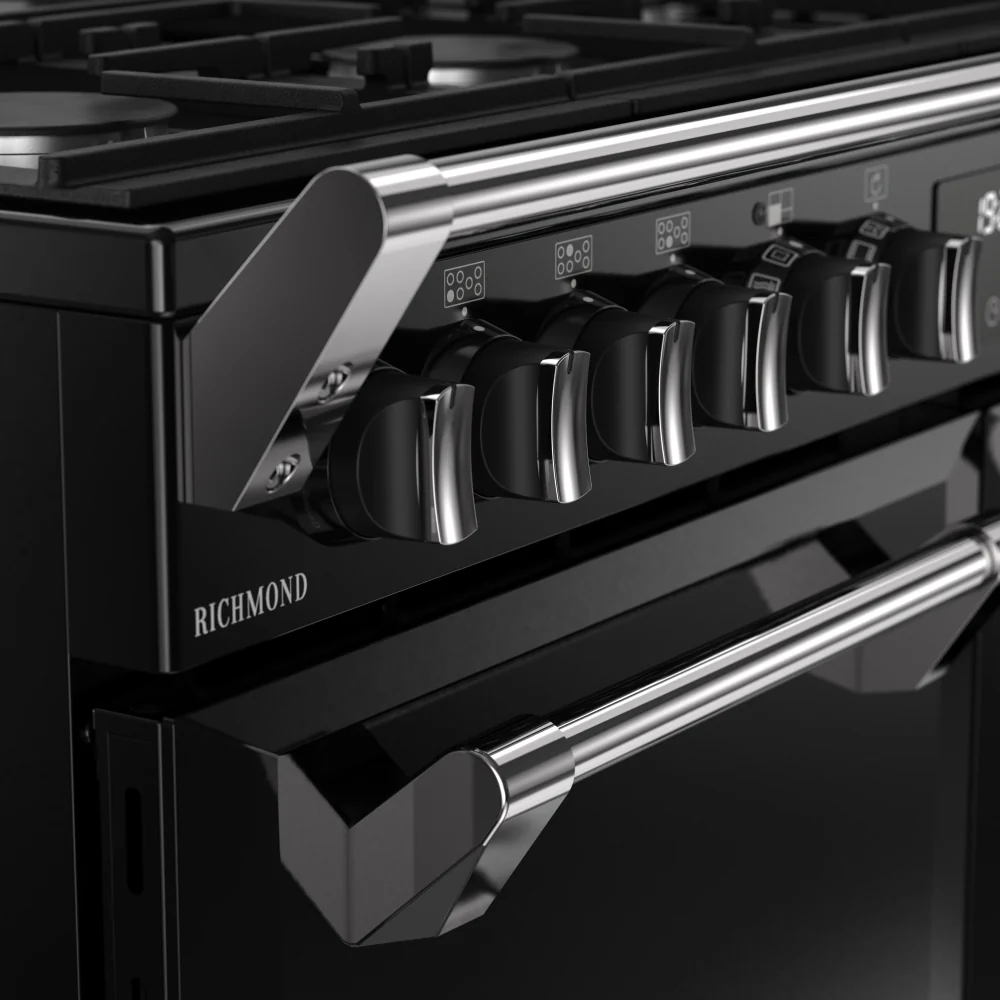 Stoves ST RCA RICH 100DF BLK 444411856 - Black 100cm Dual Fuel Range Cooker - 196L Capacity - A Energy Rating - Image 4