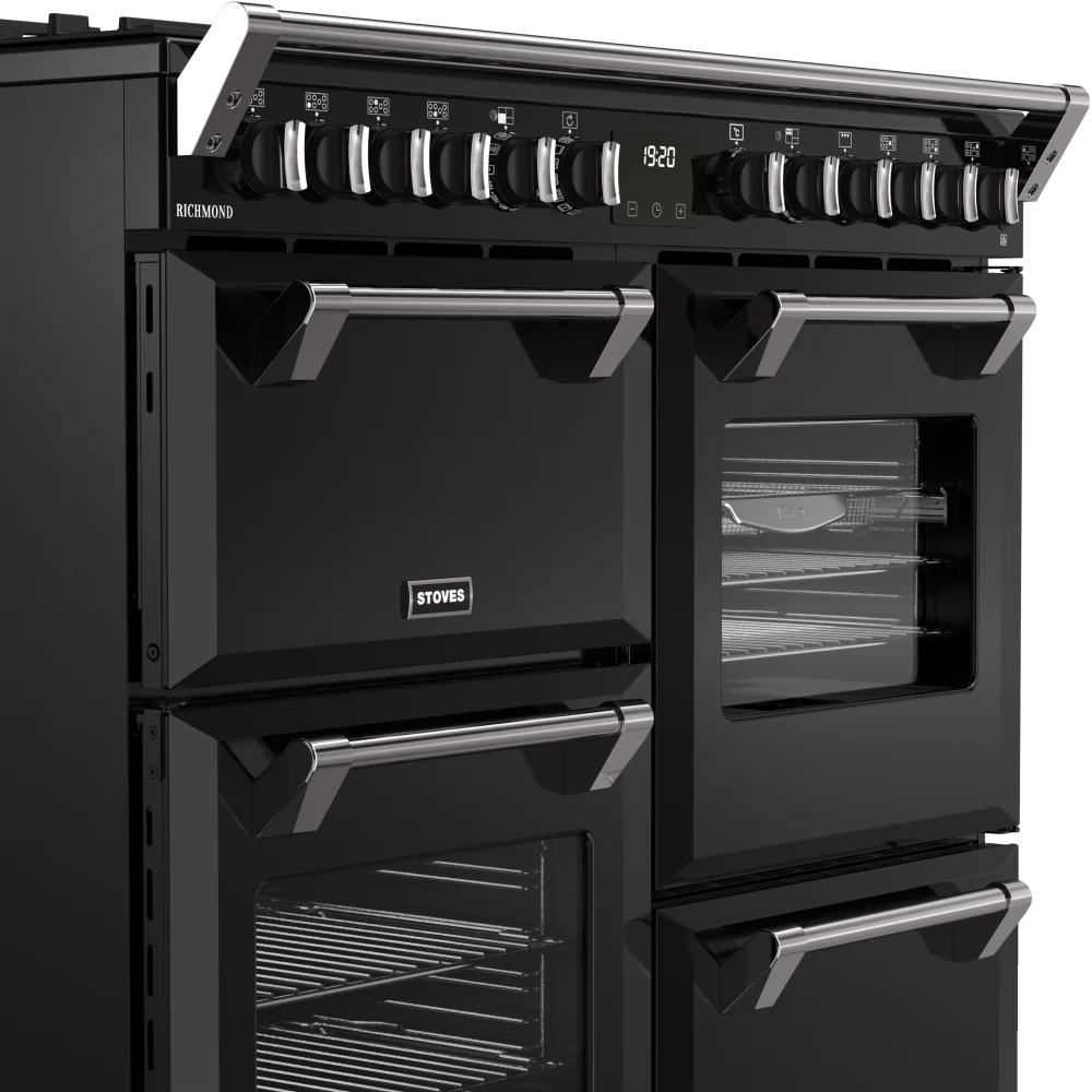 Stoves ST RCA RICH 100DF BLK 444411856 - Black 100cm Dual Fuel Range Cooker - 196L Capacity - A Energy Rating - Image 5