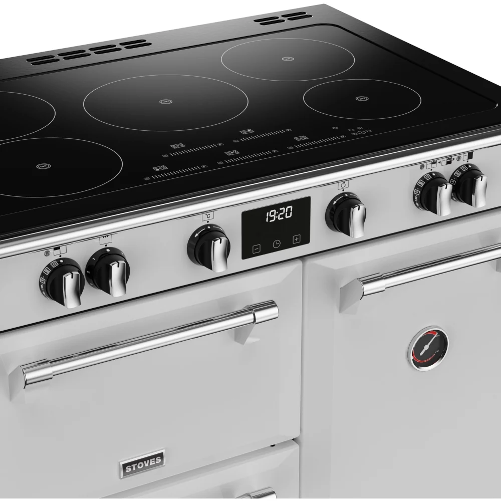 Stoves Richmond Deluxe D900Ei TCH 444411534 - Icy White 90cm Induction Range Cooker - 168L - A energy - Image 2