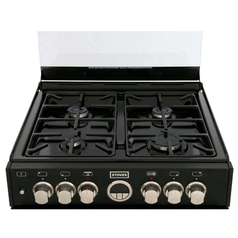 Stoves ST STERLING 600DF Blk - Black 4 Zone Dual Fuel Cooker - A energy - Image 2