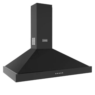 Stoves ST STERLING CHIM 90PYR BLK 444411651 - Black 90 cm Chimney Cooker Hood - 610 m³/h Extraction - A+ Energy - Image 2
