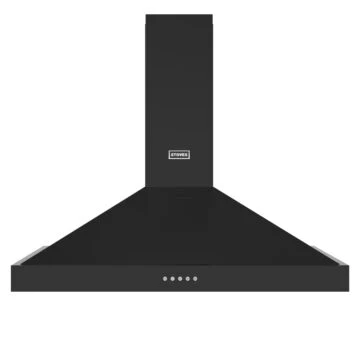Stoves ST STERLING CHIM 90PYR BLK 444411650 - Black 90cm Chimney Extractor - 610m³/h - A+ energy