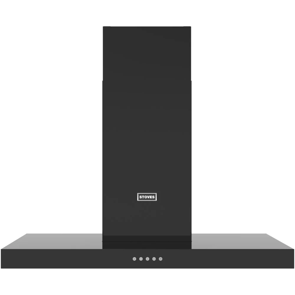 Stoves Sterling 110T 444411648 - Black 110cm Chimney Cooker Hood - 590 m³/h (Variable) - A+ energy