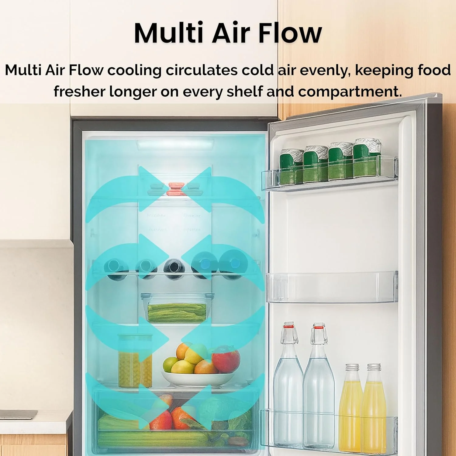 Teknix FFH1825WB/E - Black Freestanding 50/50 Frost Free Fridge Freezer - E energy - Image 7
