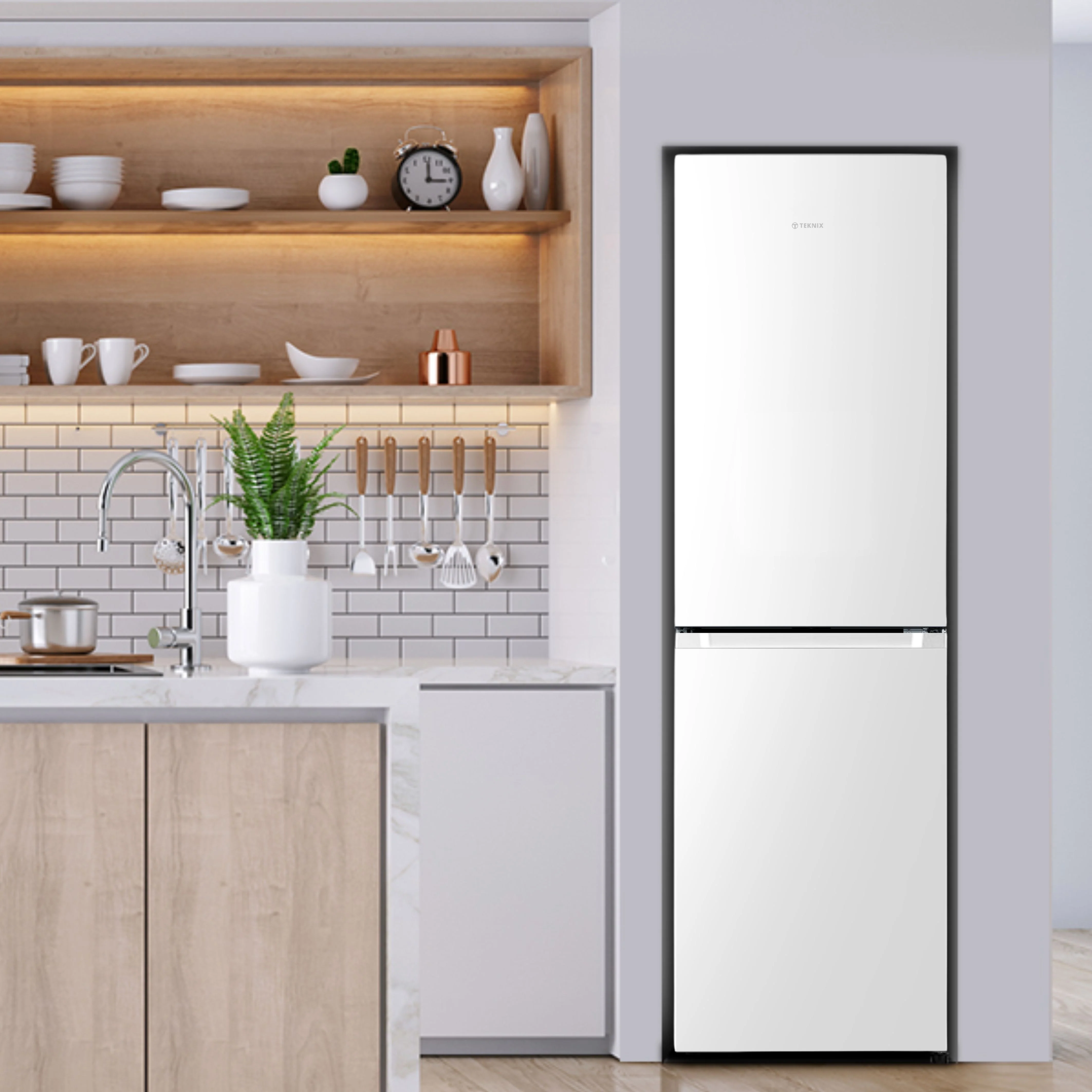 Teknix FFPH1825PW/E - White 50/50 Fridge Freezer - E energy - Image 12