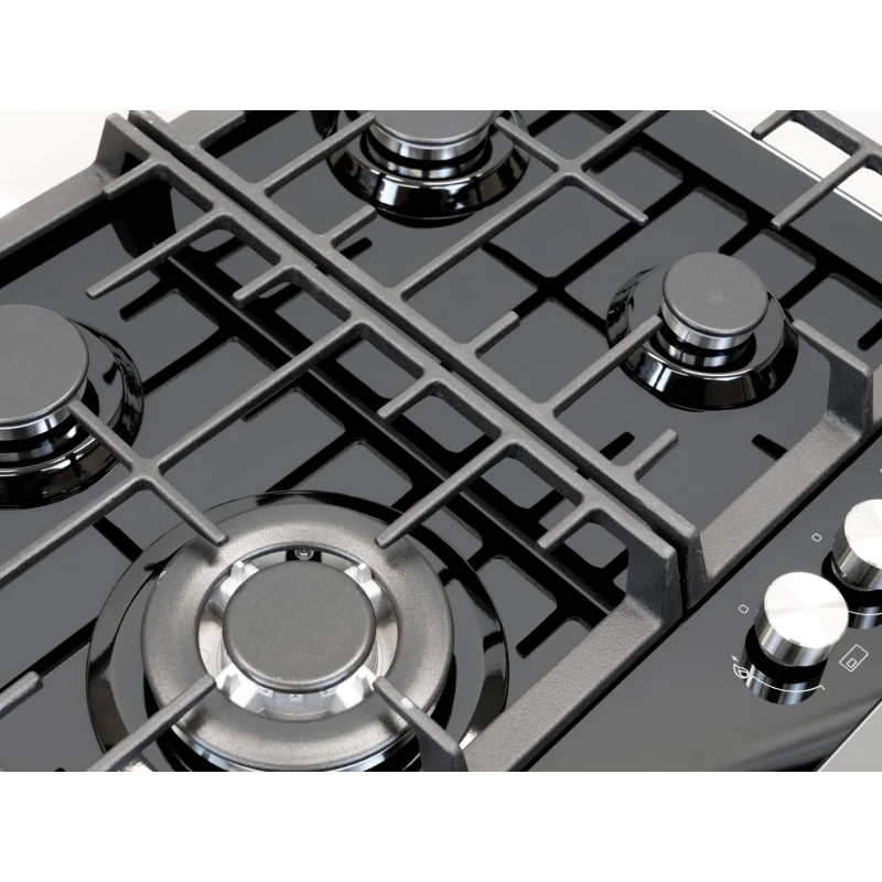 Teknix SCGH61B - Black 4 Zone Gas Hob - Image 2