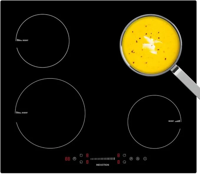 Teknix SCIH6PISL - Black 4 Zone Induction Hob 13amp plug in - Image 2
