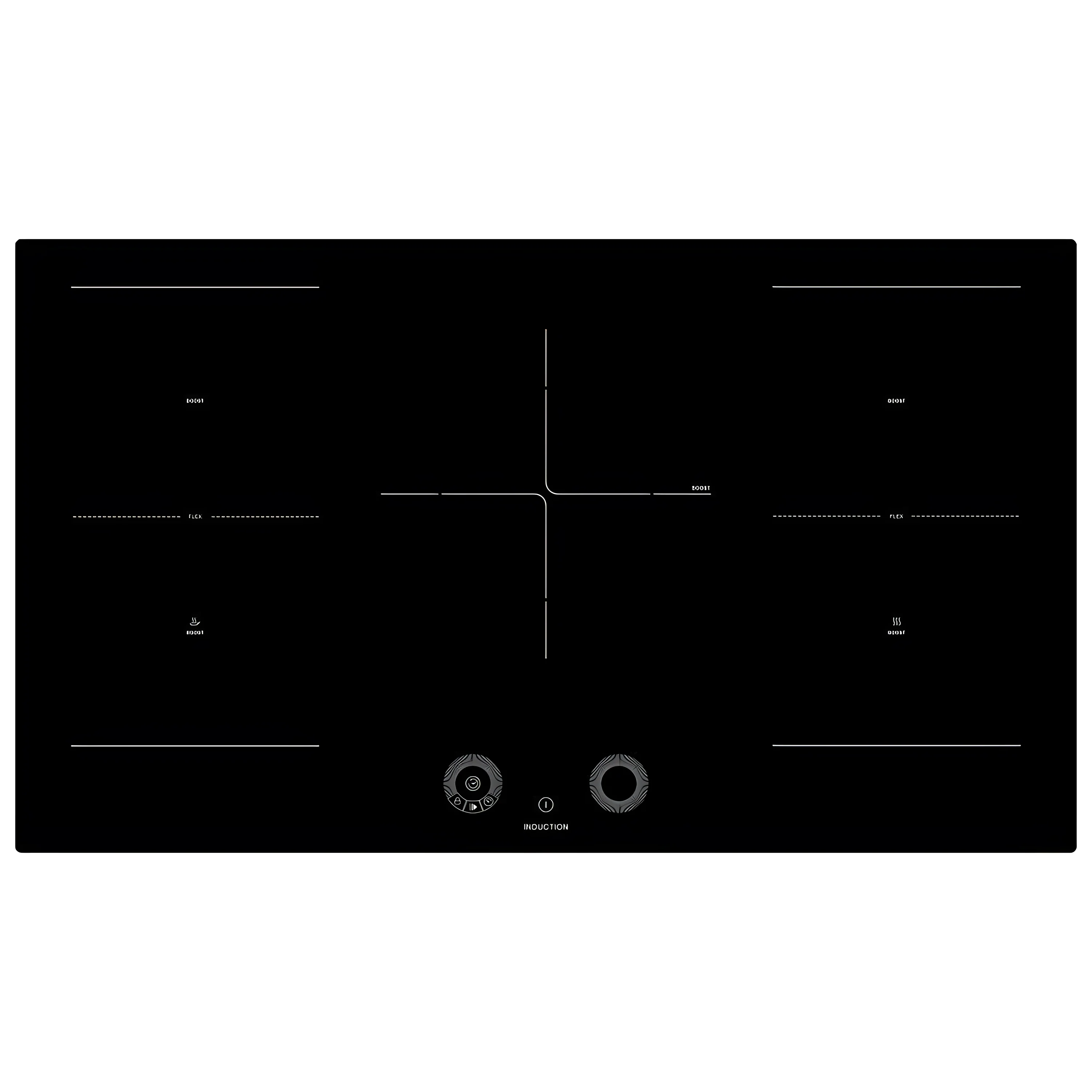 Teknix SCIH90SW - Black 6 Zone Induction Hob
