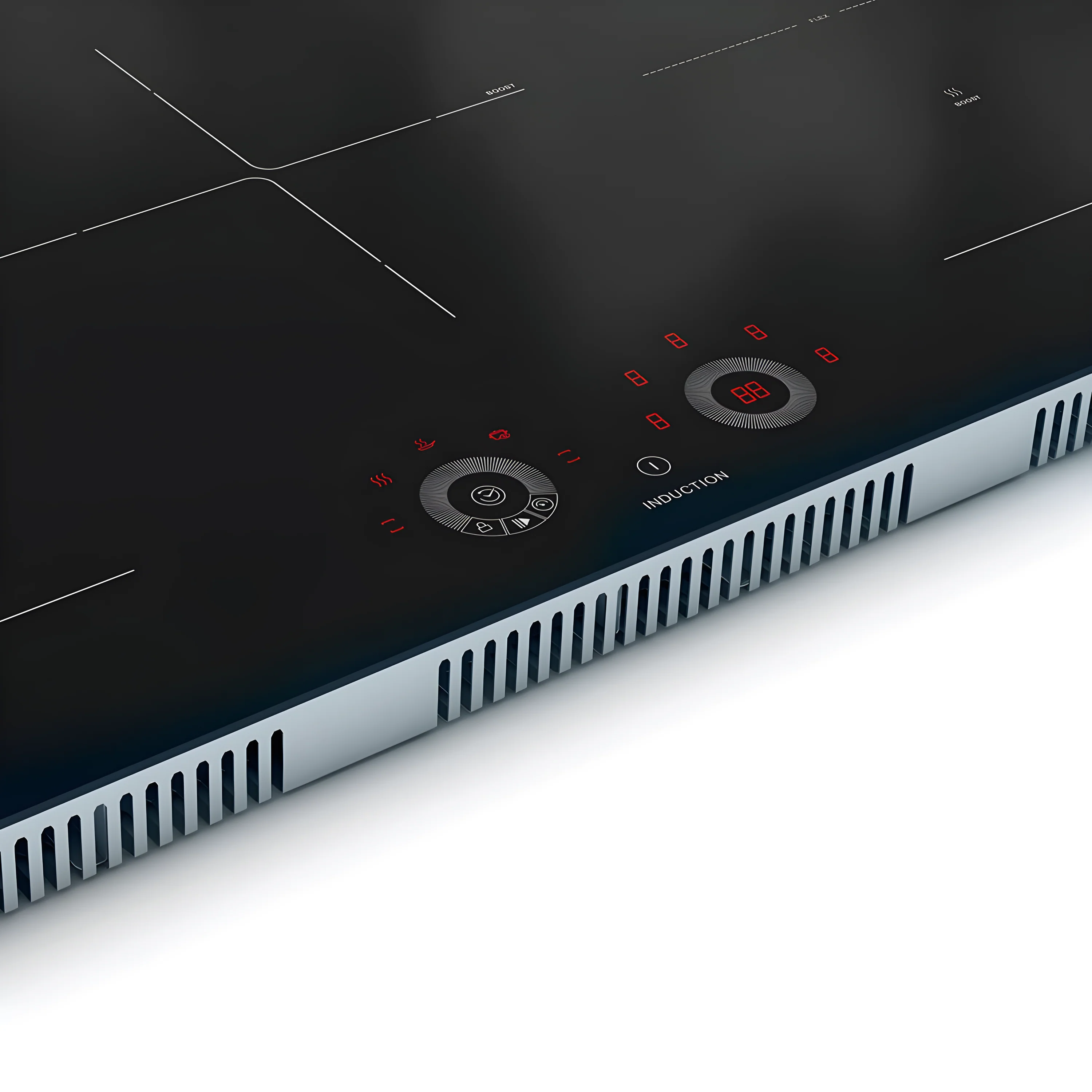 Teknix SCIH90SW - Black 6 Zone Induction Hob - Image 5