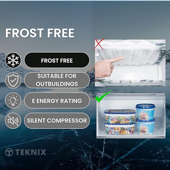 Teknix TFF1715W - White Freestanding Frost Free Freezer - Garage Safe - E energy - Image 5