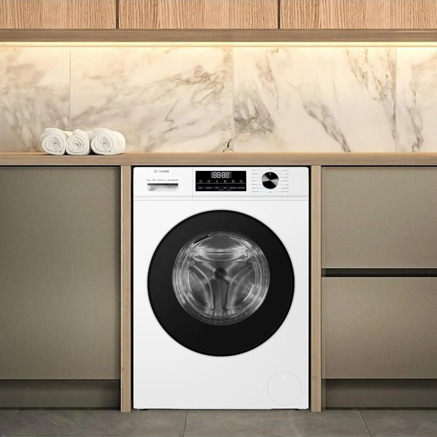 Teknix TK3W1014XW - White 10KG Washing Machine - 1400 RPM - A energy - Image 10