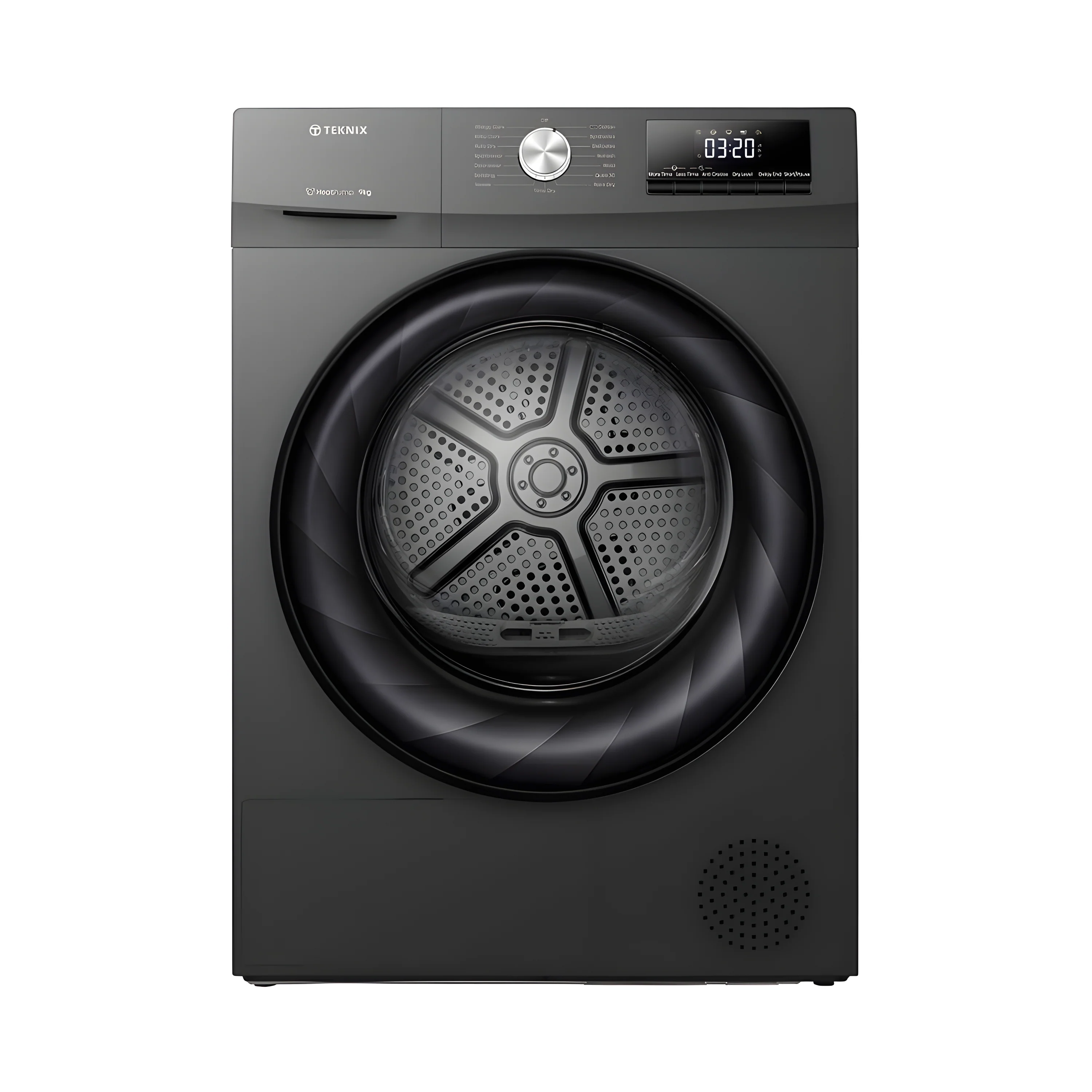 Teknix TKHP9HS Titanium Freestanding 9kg Heatpump Dryer - E Rated