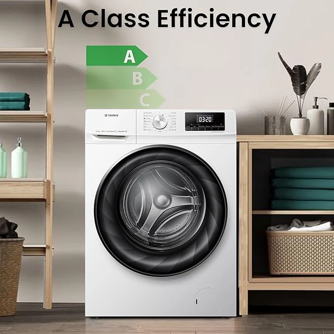 Teknix TKW12142HW - White Freestanding 12KG Washing Machine - 1400 RPM - A energy - Image 6