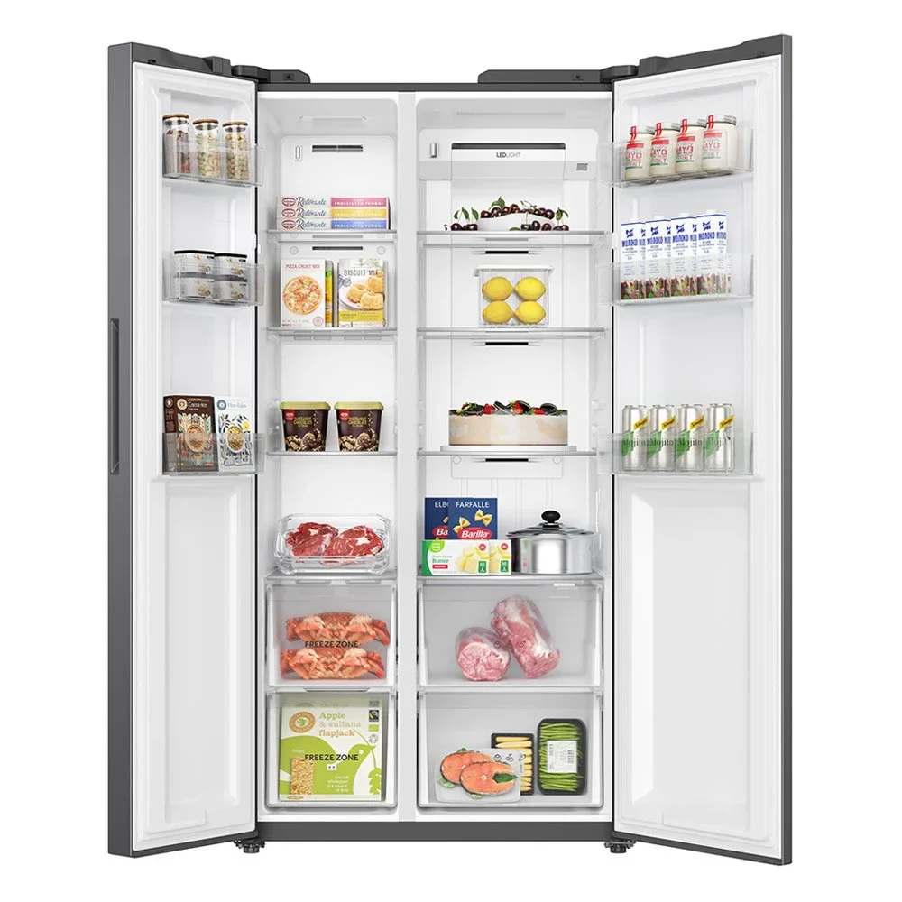 Teknix TX2SBS1791PBIX - Stainless Steel American Fridge Freezer - 523L - E Energy Rating - Image 2