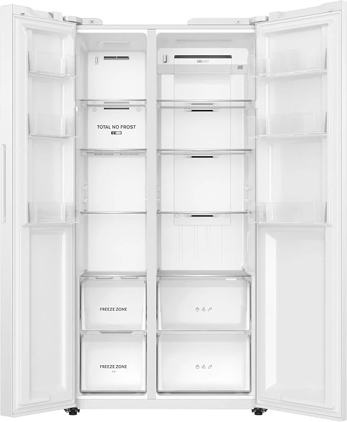 Teknix TX2SBS1791PW - White American Fridge Freezer - 523L Capacity - E Energy Rating - Image 2
