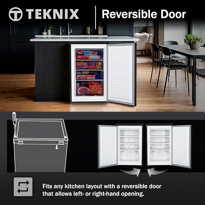Teknix UC55F5B - Black Freezer - Under Counter Freezer - Garage Safe - E energy - Image 4