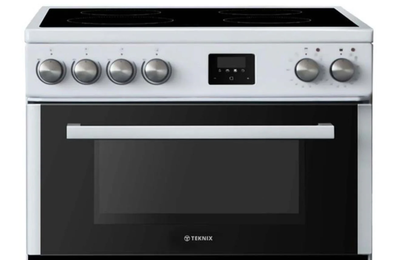 Teknix TKED64W  - White Ceramic Cooker - Double Oven, 60cm - A energy - Image 2