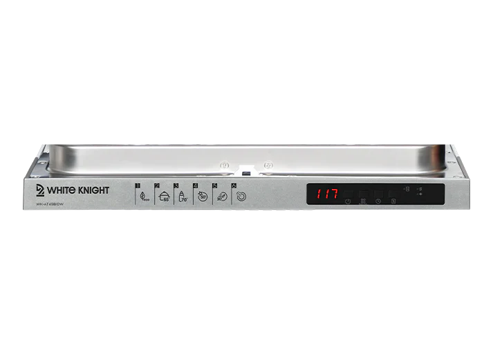 White Knight AT45BIDW  - White Slimline 45CM - 10 Place Settings - Integrated Dishwasher - E rated - Image 2