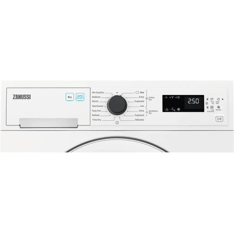 Zanussi ZDC82B4PW - White 8KG Condenser Tumble Dryer - B energy - Image 2