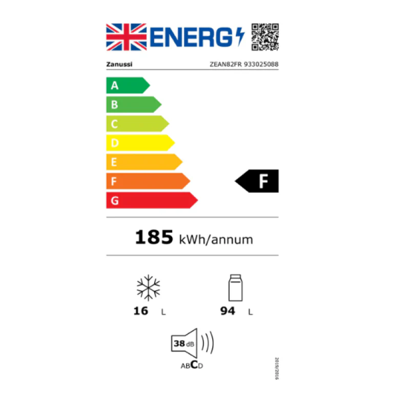 Zanussi ZEAN82FR - Integrated Auto Defrost Fridge - F energy - Icebox - Image 3