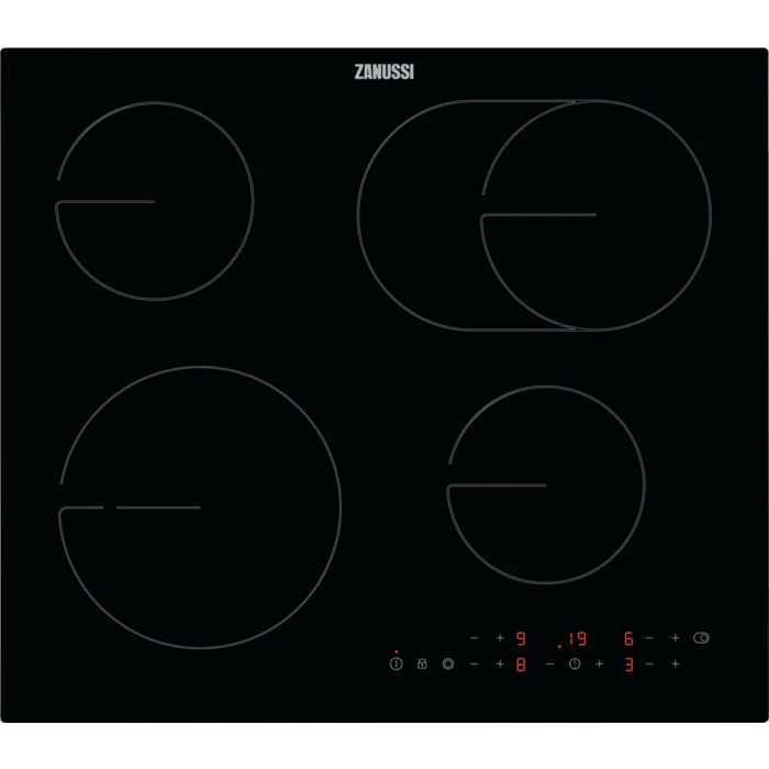 Zanussi ZHRX643K - Black 4 Zone Ceramic Hob