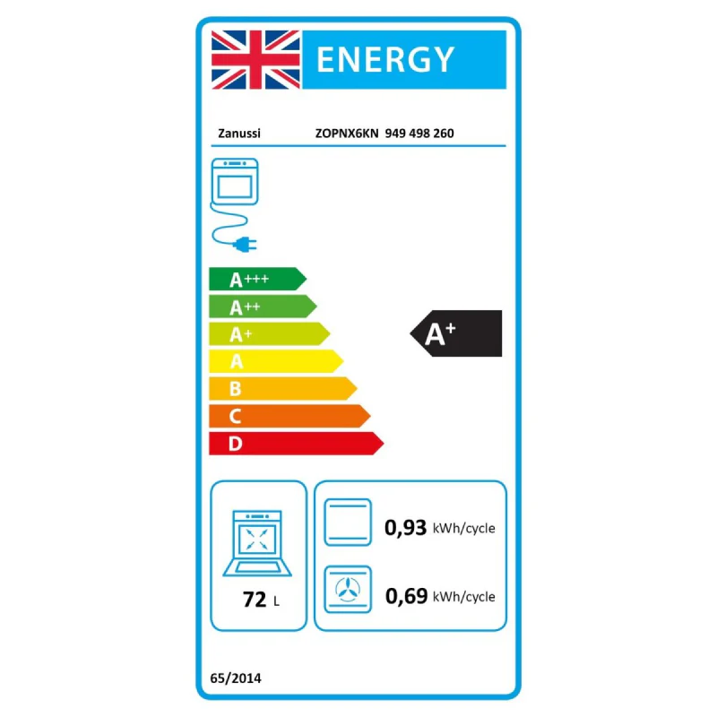 Zanussi ZOPNX6KN - Black Built in Single Oven - A+ energy - Image 4